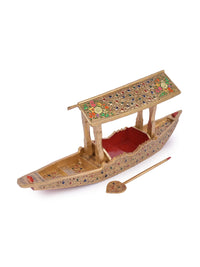 Paper Mache Craft, Big Shikara / Boat showpiece - 26 inches long - The Heritage Artifacts