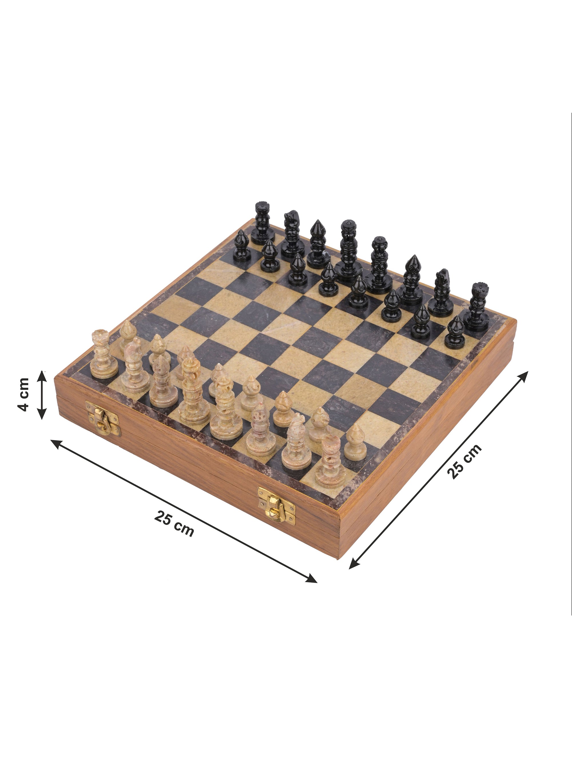 10 inches Chess board made of marble and wood - The Heritage Artifacts