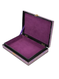 Paper Mache Rectangular Jewellery box, Available in Assorted design and colors - The Heritage Artifacts