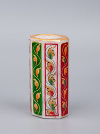 Marble pen stand with colorful Meenakari work - The Heritage Artifacts