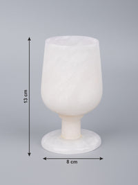 Royal white marble wine glass - set of 2 pcs in a gift box - The Heritage Artifacts