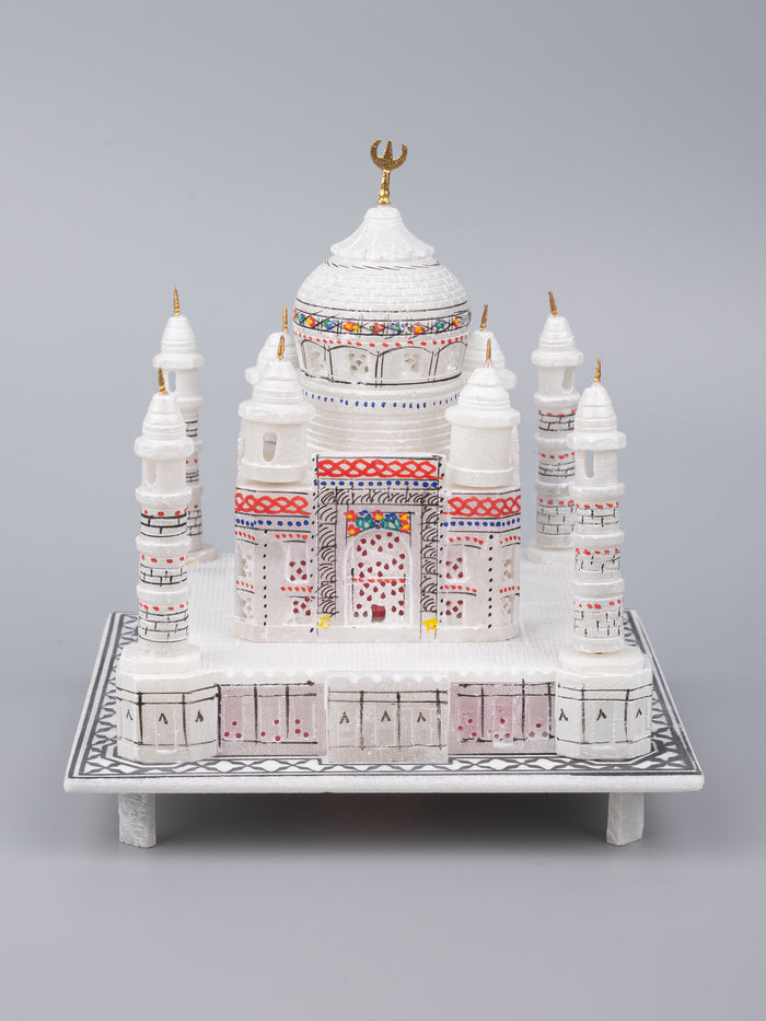 6 inches colorful replica of Taj Mahal, decorative show piece - The Heritage Artifacts