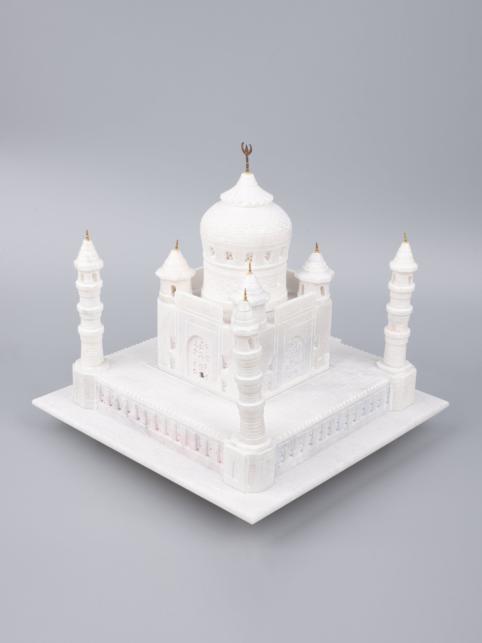 6 inches decorative replica of Taj Mahal in white marble - The Heritage Artifacts