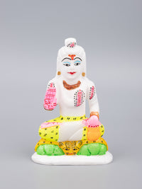 Marble painted statue of Lord Shiva - 6 inches height - The Heritage Artifacts