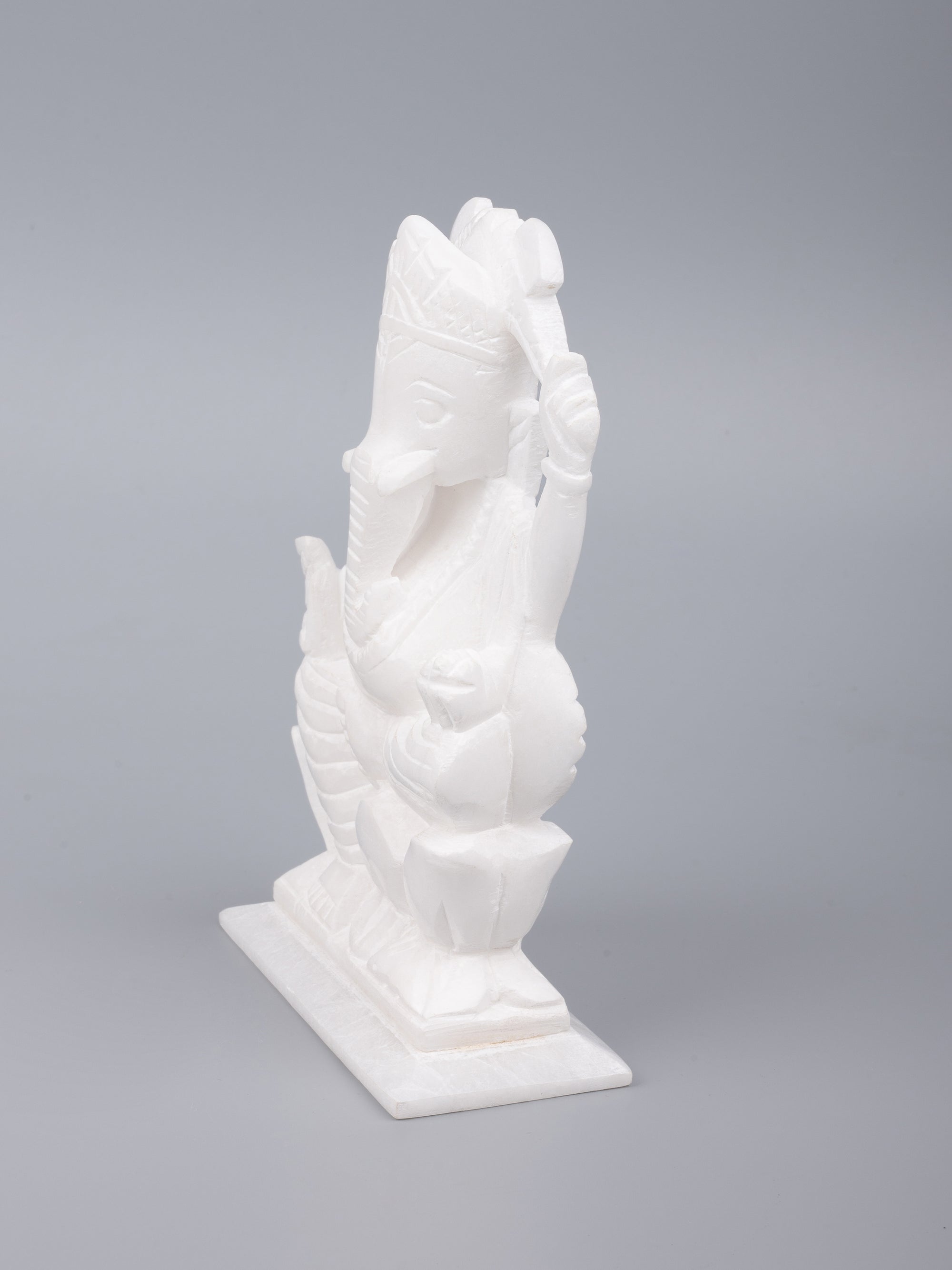 White marble Lord Ganesh statue - 6 inches height - The Heritage Artifacts