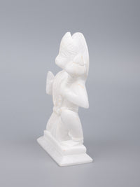 White marble Lord Hanuman statue - 6 inches height - The Heritage Artifacts