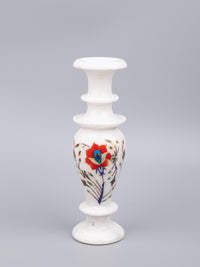 9 inches tall Marble Inlay Flower Vase for Home and office - The Heritage Artifacts