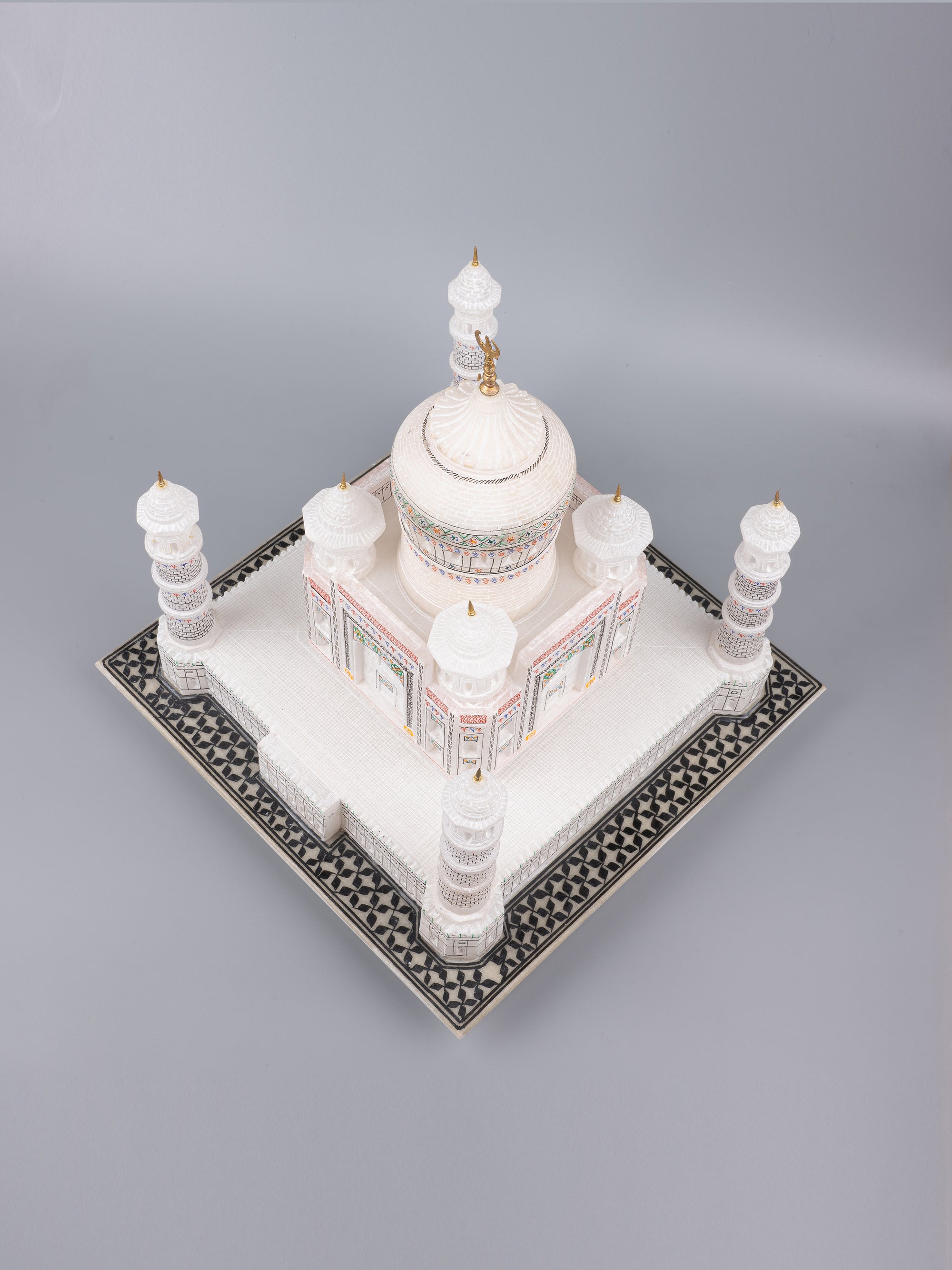 12 inches colorful Taj Mahal replica, home decor item - The Heritage Artifacts