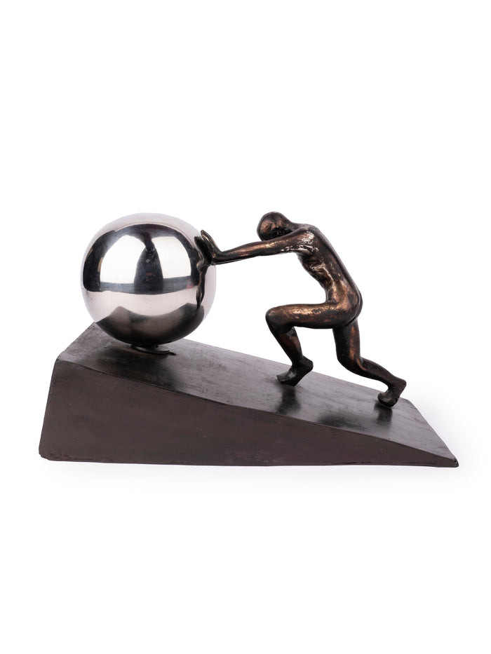 Sculpture name - THE STONE OF SISYPHUS ROLLING UP - The Heritage Artifacts