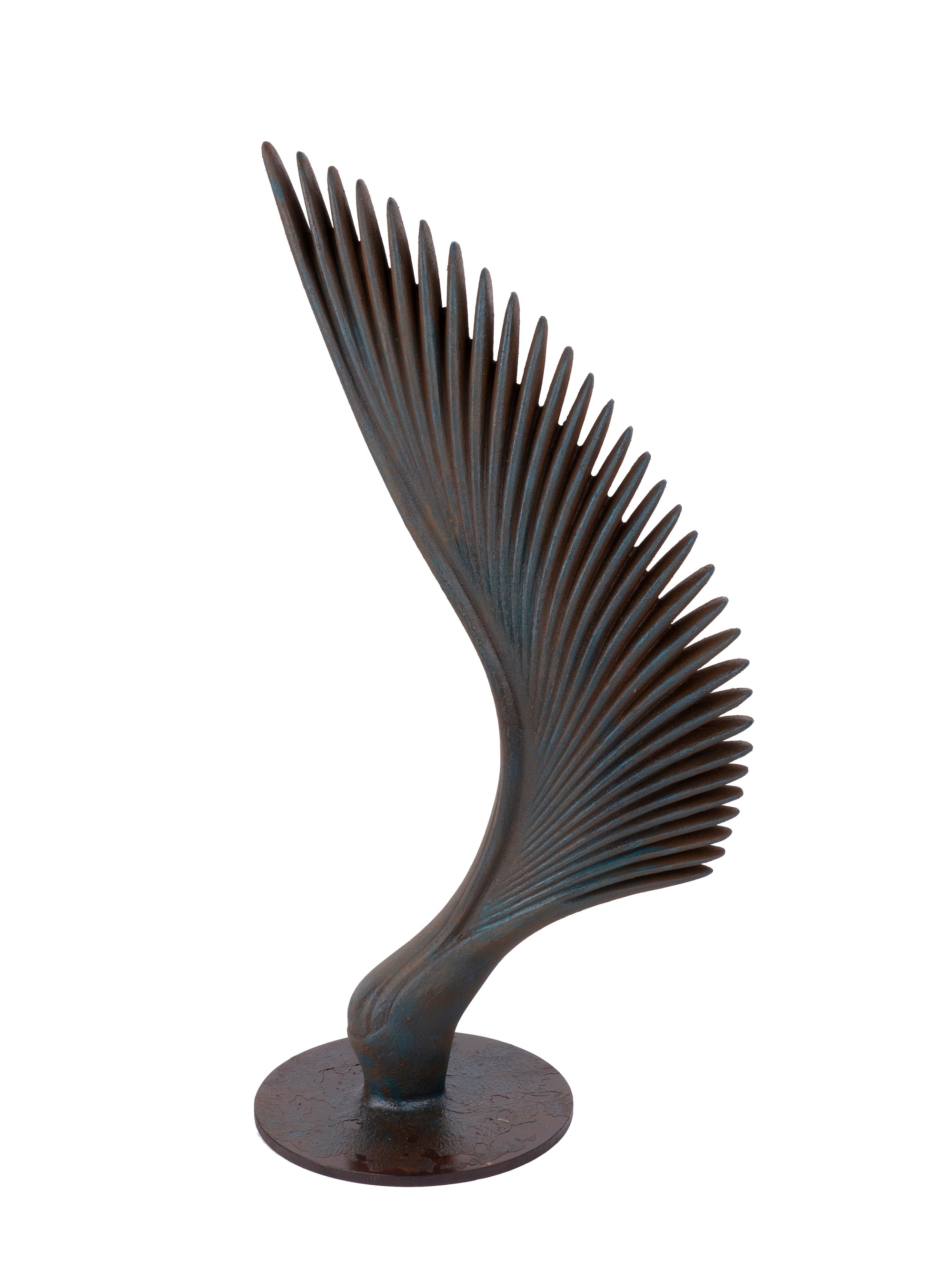 Sculpture name - WINGS OF LIFE (antique blue finish) - The Heritage Artifacts