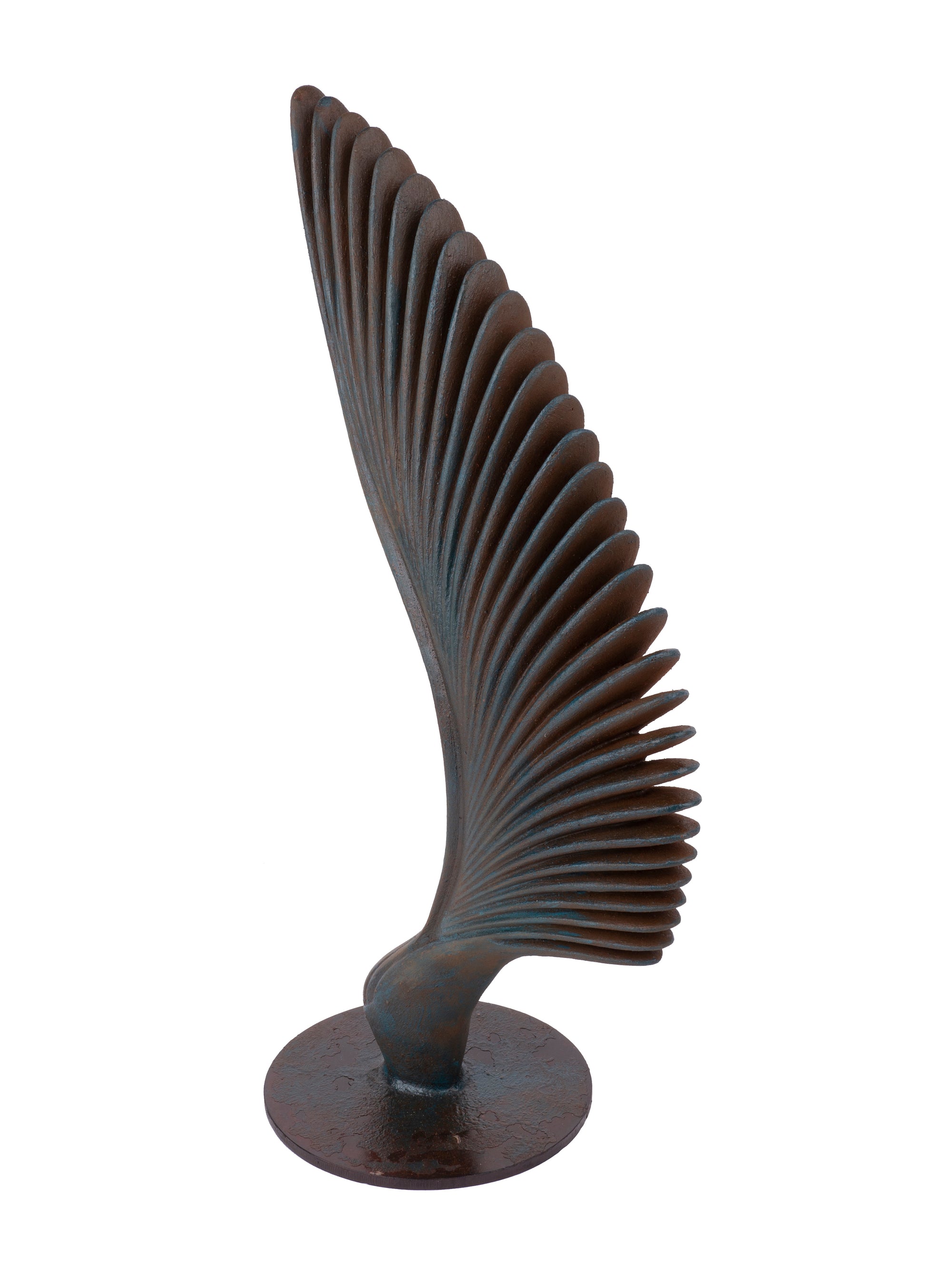 Sculpture name - WINGS OF LIFE (antique blue finish) - The Heritage Artifacts