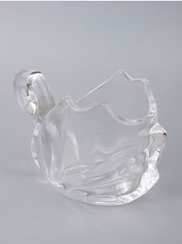 Clear Glass Swan Serving Bowl for Dry fruits and Candy - The Heritage Artifacts