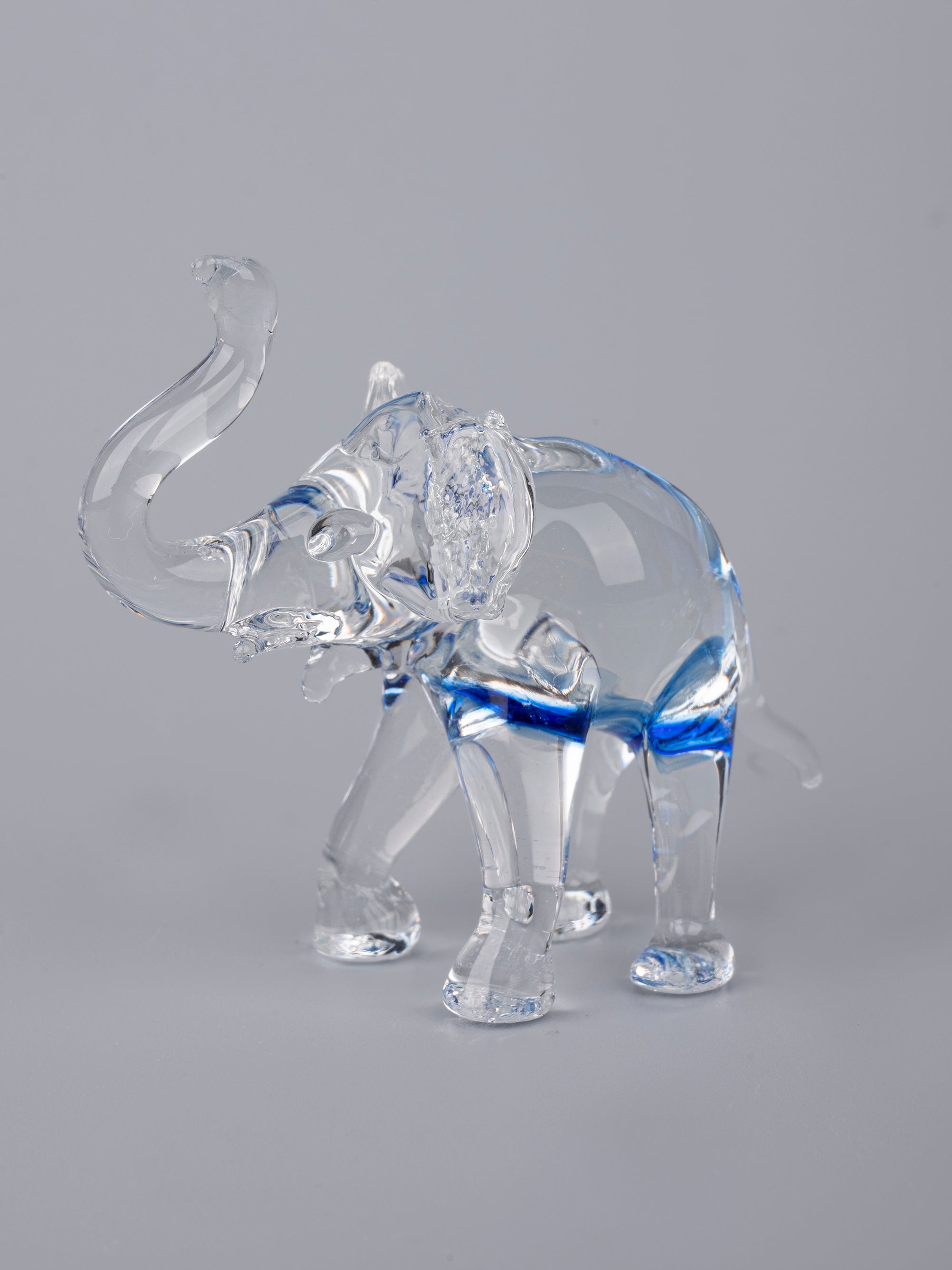 Elephant Family Set of 4 pieces Glass Home Decor - The Heritage Artifacts