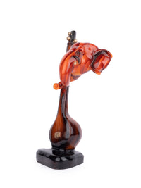 Lord Ganesh Statue With Sitar - 12 inches height - The Heritage Artifacts