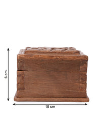 Assorted design Jewellery boxes hand carved of Walnut wood - 4x4 inches - The Heritage Artifacts