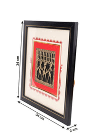 Dokra Art Square Shaped Wall Decor Frame - 14x14 inches - The Heritage Artifacts
