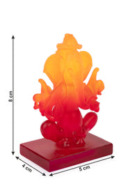 Glass Crafted Double Sided Car Ganesha Showpiece - Available in Assorted colors - The Heritage Artifacts