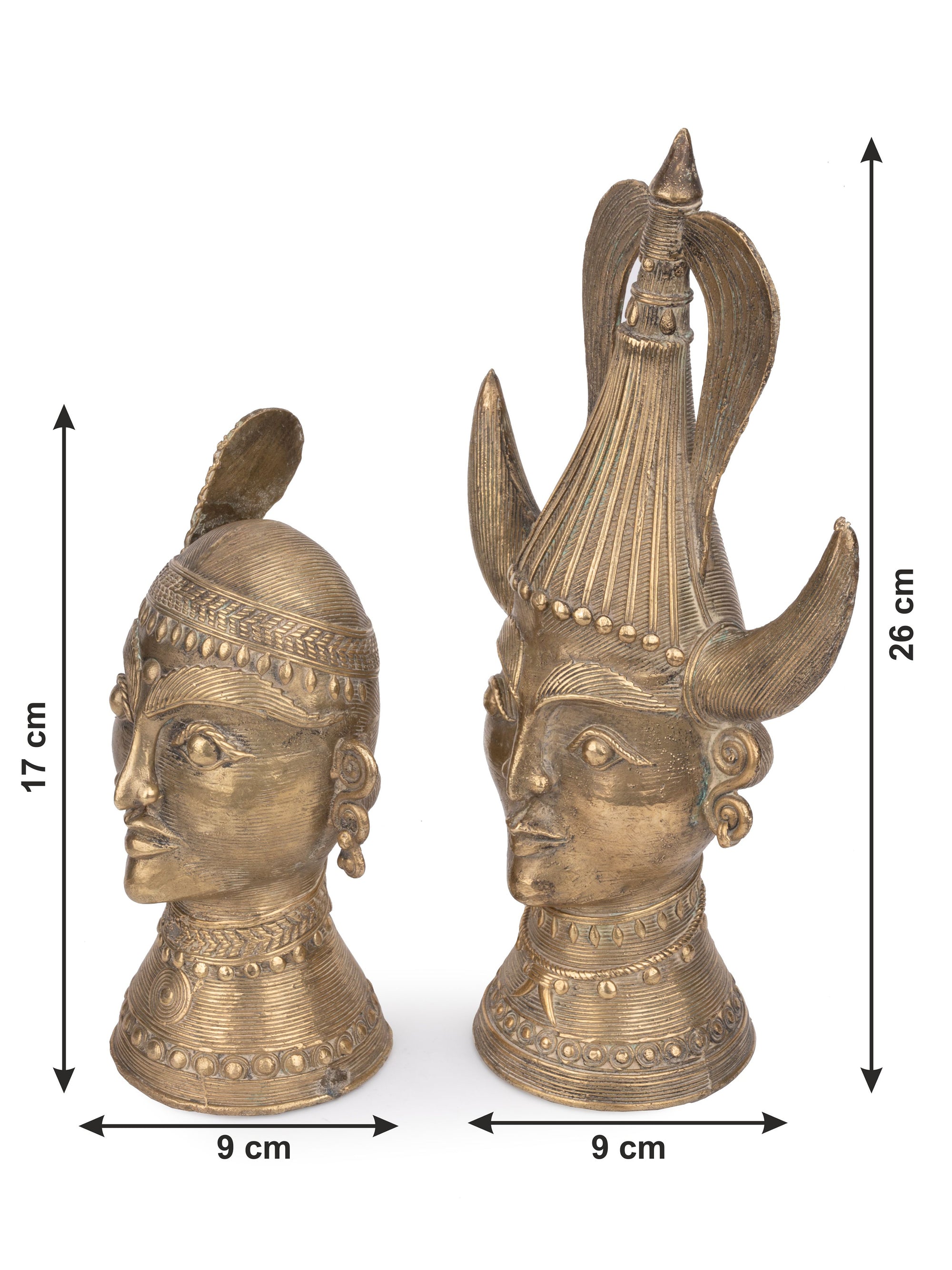 Dokra Tribal Couple Madiya Madin Brass Decor Showpiece - The Heritage Artifacts