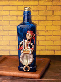 Shantiniketan Art - Resin Craft on Bottle Home Decor - The Heritage Artifacts