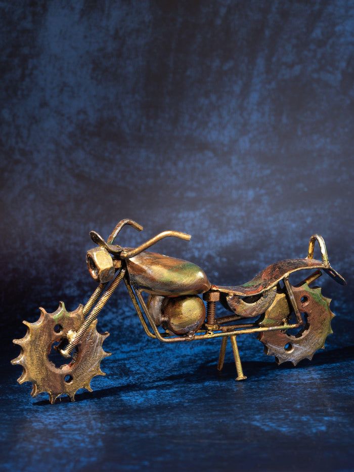 Shantiniketan Art - Metal Miniature Bike Home Decor - The Heritage Artifacts