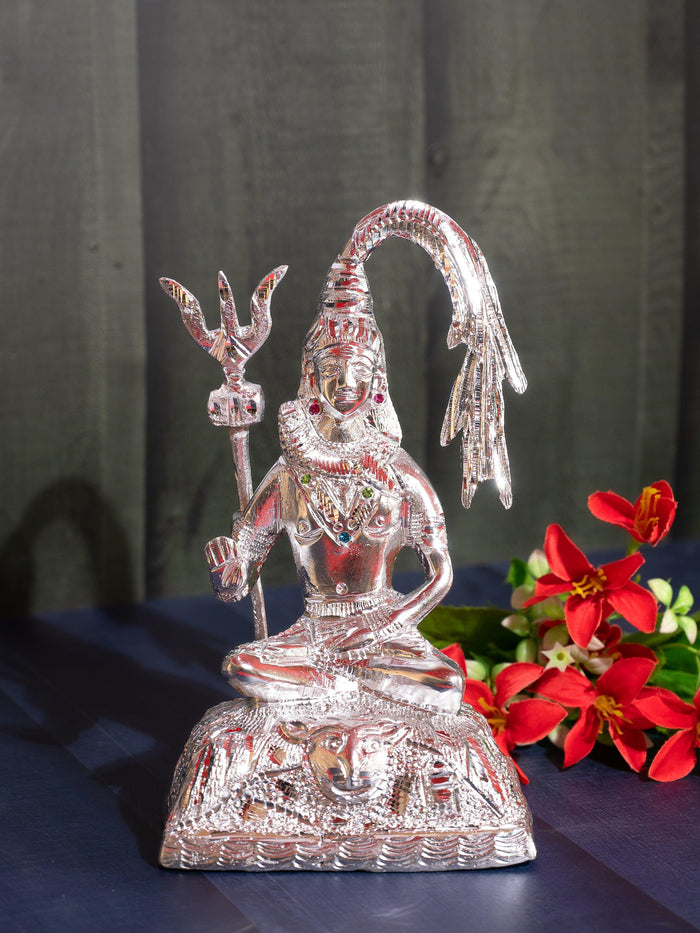 Zinc Metal Handcrafted Shankar Ganga / Lord Shiva Statue - 10 inches height - The Heritage Artifacts