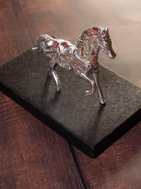 Zinc Metal Handcrafted Running Horse Decorative Showpiece - 7 inches height - The Heritage Artifacts