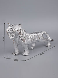 Zinc Metal Handcrafted Bengal Tiger Decorative Showpiece - 13 inches length - The Heritage Artifacts