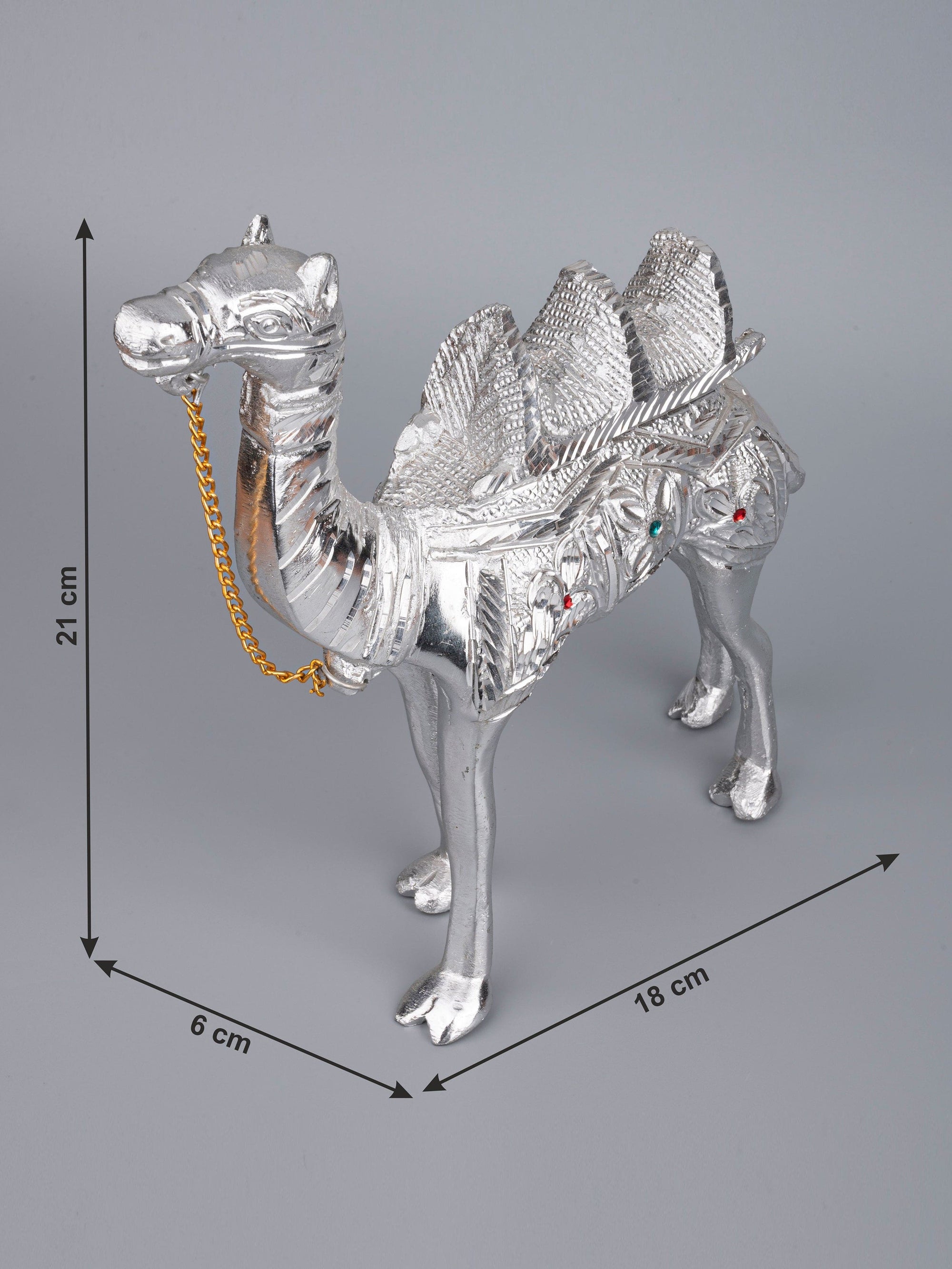 Zinc Metal Handcrafted Rajasthan Camel Decorative Showpiece - 8 inches height - The Heritage Artifacts