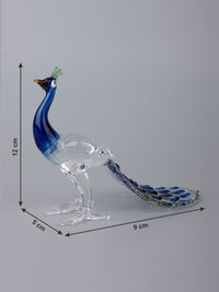 Peacock Family Set of 4 Pieces Glass Home Decor - The Heritage Artifacts