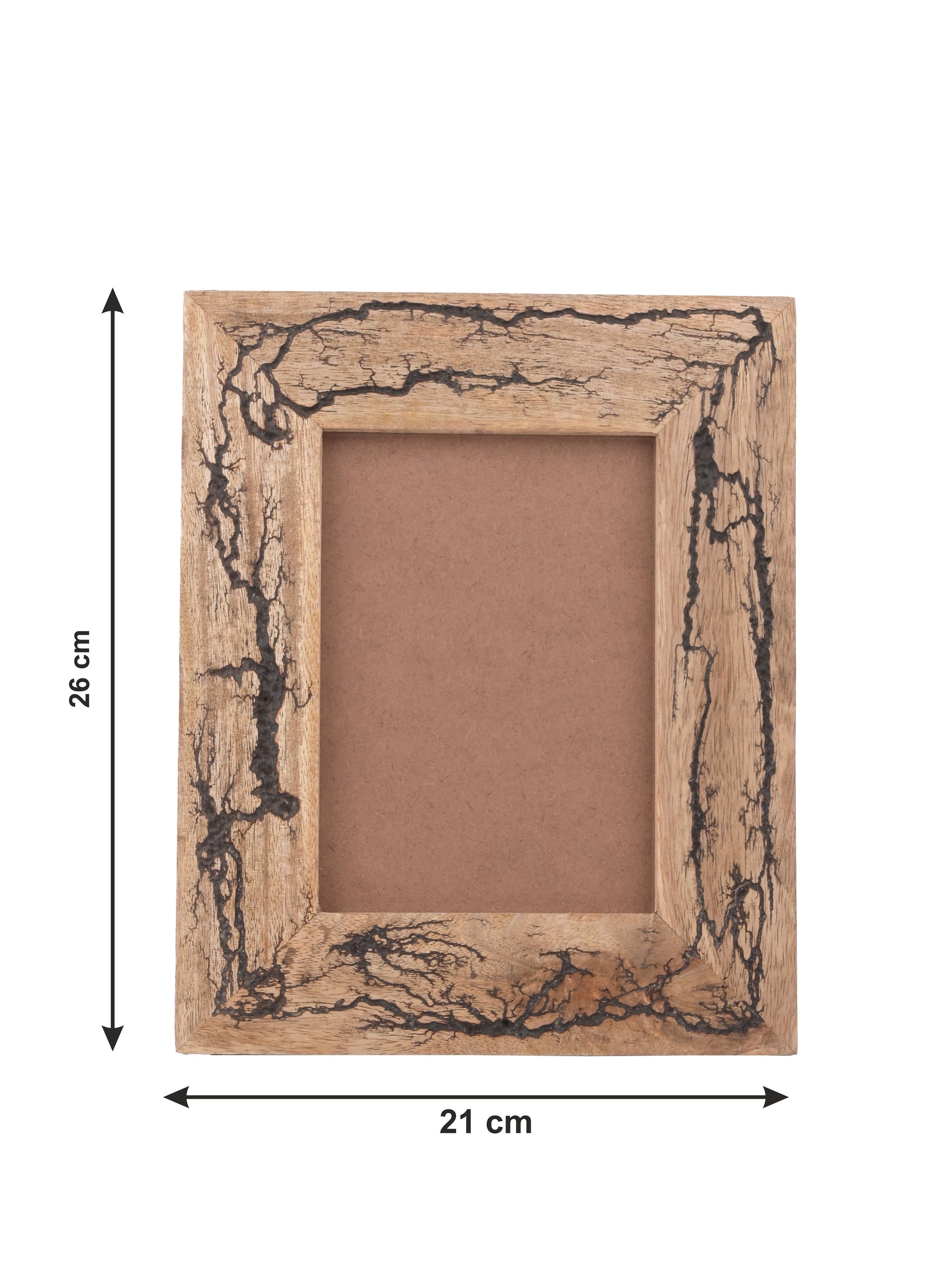 Natural Mango Wood, Rustic Look, Square shaped, Photo Frame - The Heritage Artifacts