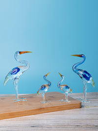 Swan Family Set of 4 pieces Glass Home Decor - The Heritage Artifacts