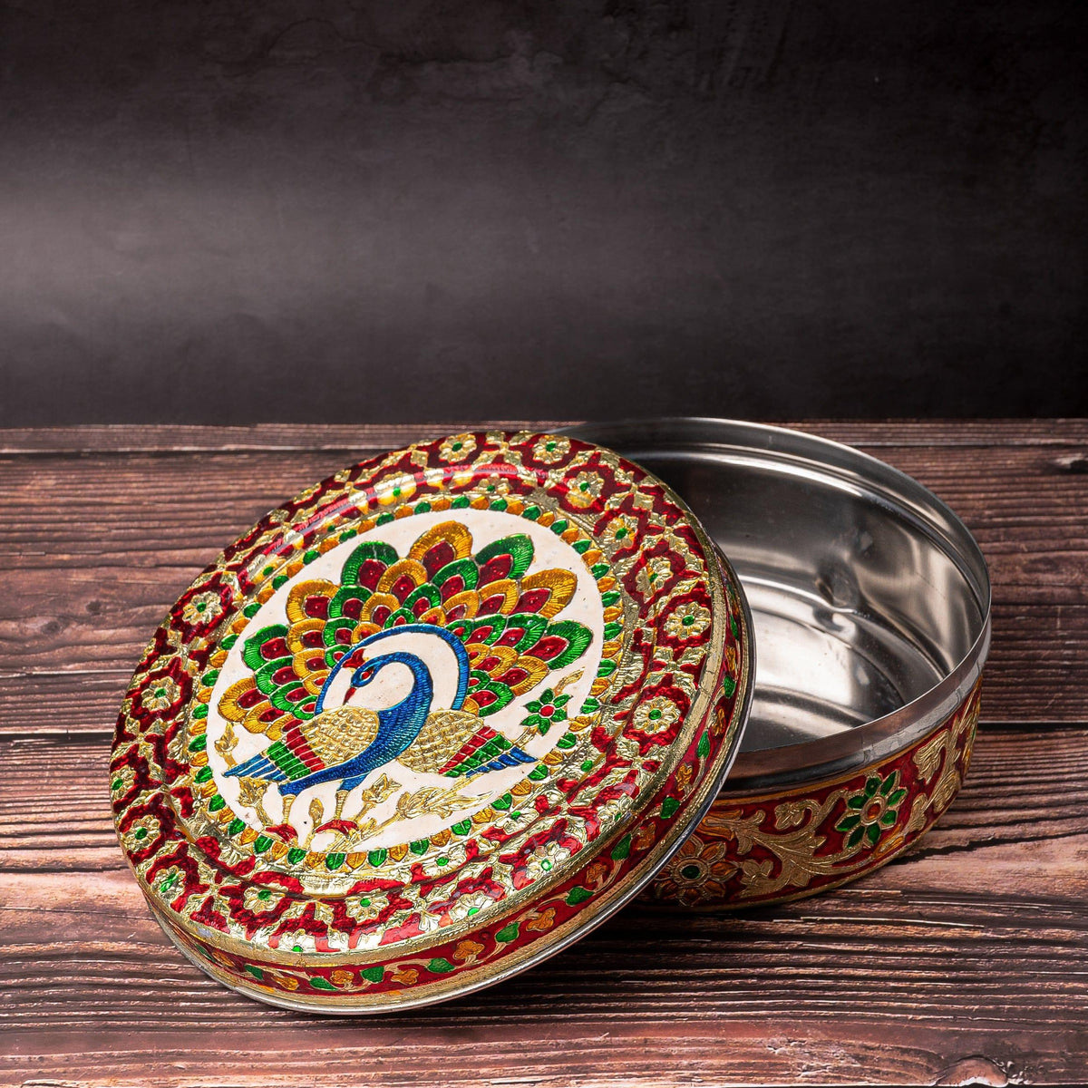 SHCRAFT DESIGN Stainless Steel Metal Embossed Heavy INDIAN Spice Box Cook  and Serve Casserole Price in India - Buy SHCRAFT DESIGN Stainless Steel  Metal Embossed Heavy INDIAN Spice Box Cook and Serve