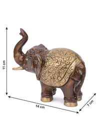 Brass Crafted and Painted Decorative Elephant Showpiece - The Heritage Artifacts
