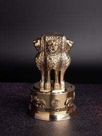 Antique Brass Ashok Stambh / Pillar Decorative Showpiece for Home / Office Desk - The Heritage Artifacts